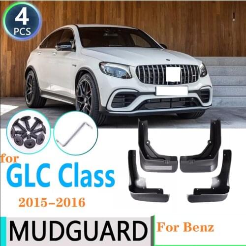 Car Mudflap For Mercedes Benz GLC 260 300 2015-2016 2017-2019 Fender Mud Guard Splash Flaps Mudguard Accessories