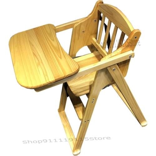 Hotel Baby Dining Chair Children Dining Table Children Folding Bb Stool Dining Chair Solid Wood Stool Safety Baby Dining Chair