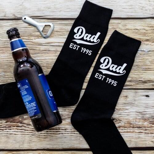Personalised Dad Socks Fathers Day Gift Christmas Gift for Dad Personalised Mens Gift Dad Birthday Gift New Dad Gift Black Sock