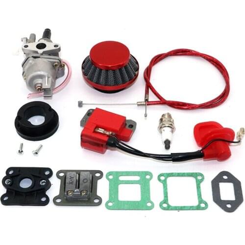 Pocket Bike 47cc 49cc engine carb carburetor with Pod Air Filter cable 2 stroke for Mini Quad ATV Dirt Bike MiniMoto Go Kart