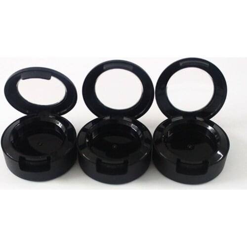 Round Shape Empty Eyeshadow Flip Case Pressed Powder Pigment Blusher Lipstick Packaging Box Cosmetic Makeup Container With Clear