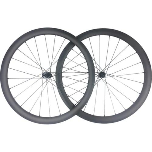 LIENGU 1280g 700C 42mm tubeless asymmetric road bike disc carbon wheels with Yuniper road bicycle disc brake hubs 12x100 12x142