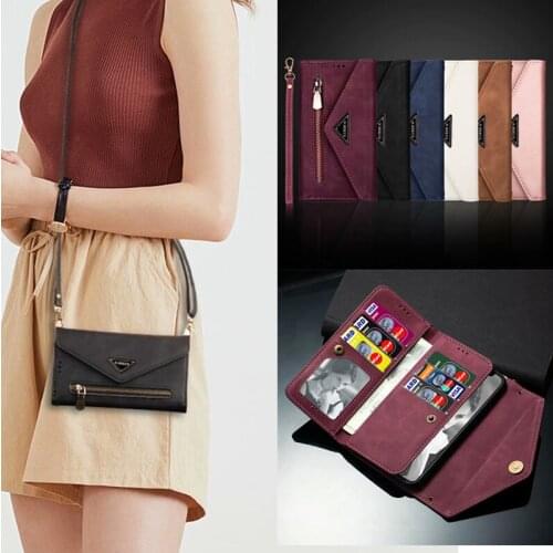 Multifunctional Card Wallet Crossbody Bag leather case for huawei P40 pro P30 lite P20 mate20 pro 20lite 2019 Y6 Y7 P Smsrt PLUS