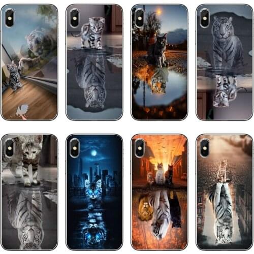 Cat shadow Tiger lion TPU Soft Phone Case For Xiaomi Mi 11 Note 10 10T 9 9T 8 Pro A2 Lite A3 A1 Poco F1 F2 M3 X3 NFC