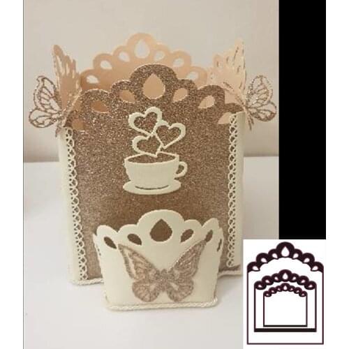 New Square Cup holder label cutting Die mould pattern scrapbook die embossing DIY handicraft paper card photo album metal