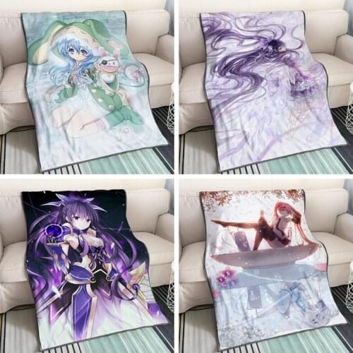 IVYYE Date A Live Anime Customized Blanket Plush Velvet Warm Decoration Bed Home Throw Sofa Blankets Unisex Gifts NEW