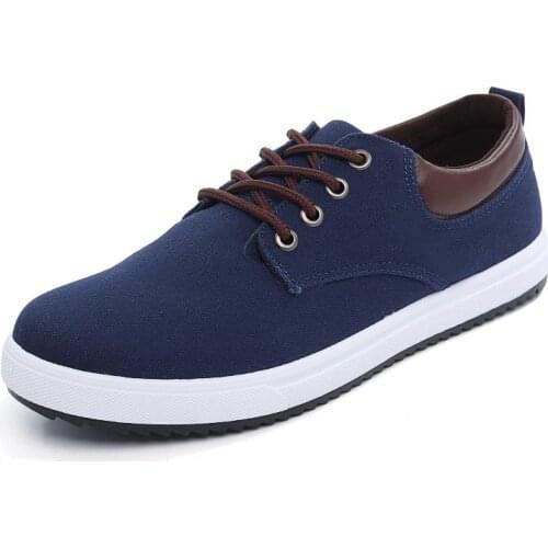 Canvas Shoes Large Size 45 Mens Shoes Spring And Autumn Trend Low Cut Breathable Leisure Sports Non-slip Wear-resistant