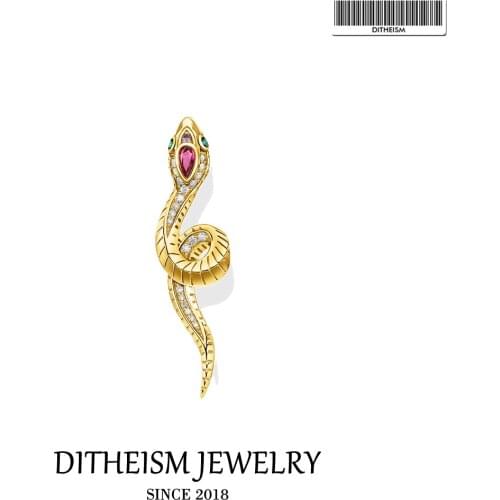 Pendant Golden Snake 925 Sterling Silver fit Necklace 2021 Brand New Fine Jewelry Europe Bijoux Lucky Attractive Gift For Woman