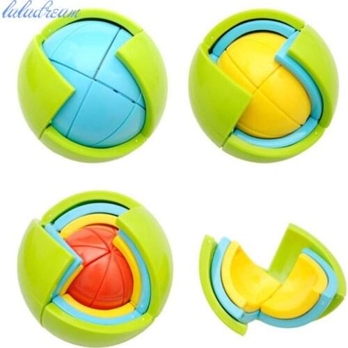 2pcs Development Children Toy 3D Intellect Puzzle Maze Ball Brain Teaser Game Educations for Kids IQ Training Logical Puzzle