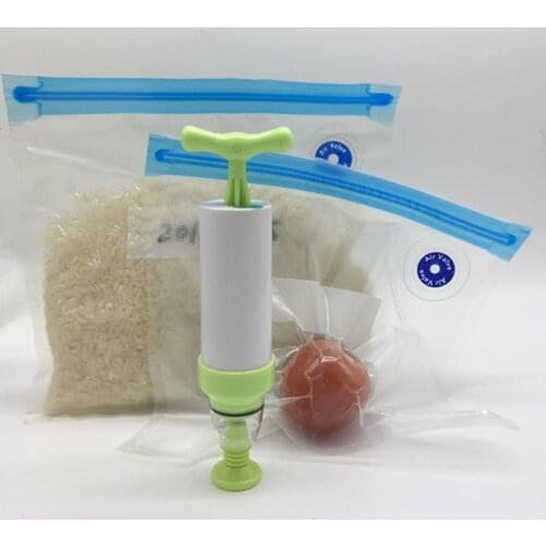 Manual Food Vacuum Sealer Saver Packing Sealing Machine Kitchen Food Storage Bag Reusable Ziplock Bag Can Be Heated