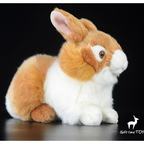 Cute Toys Plush Soft Dutch Rabbit Doll Real Life Mixing Rabbit Stuffed Toy Gifrl Holiday Gift Store