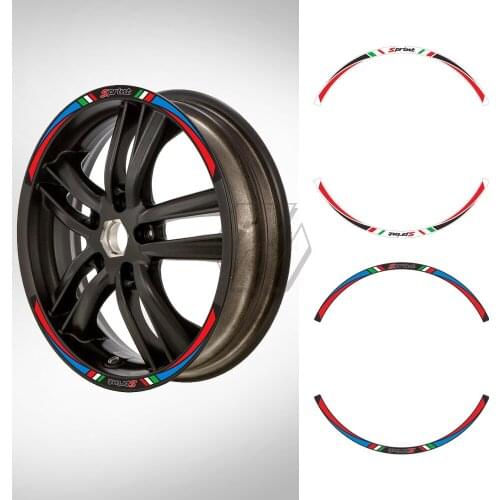 For Piaggio Vespa Sprint 50 150 150S 12 Inch Rim Decals Scooter 12" Wheel Reflective Sticker Kit