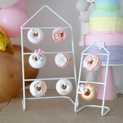 Donut Display Stand for Wedding Kids Birthday Home Party Cake Dessert Tableware Donuts Decoration Racks Doughnuts Stands Holder