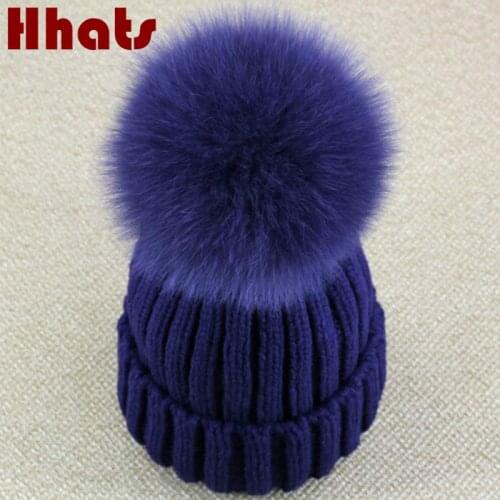 Which in shower genuine big fur pompom winter skullies warm raccoon fur pompom women fashion cap bobble knitted female beanie