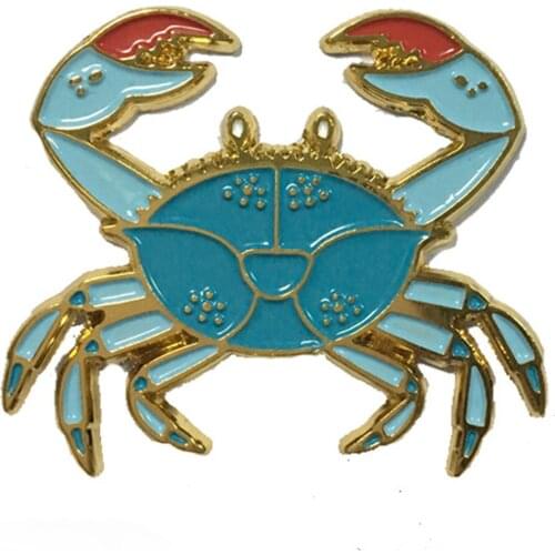 Animal badges low price crab animal paint badges