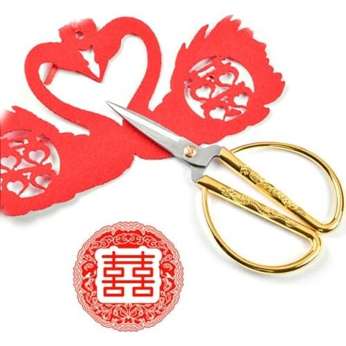 Gold Dragon Phoenix Bonsai Scissors Wedding Shears Home Office Garden Cutting Hand Tools Pruning Scissors Drop Ship