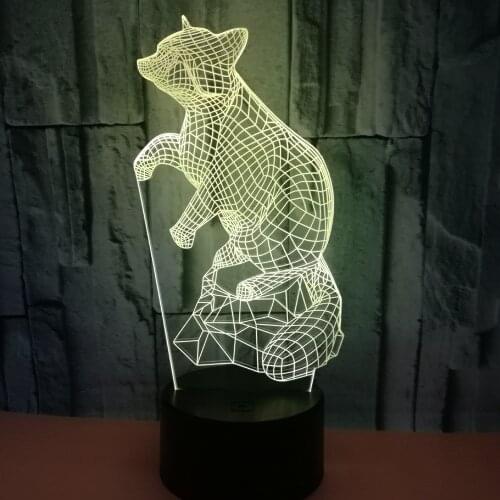 Fox 3d Night Lamp Colorful Creative Touch Remote Control 3d Small Table Lamps For Living Room Colorful Usb Led Desk Lamp