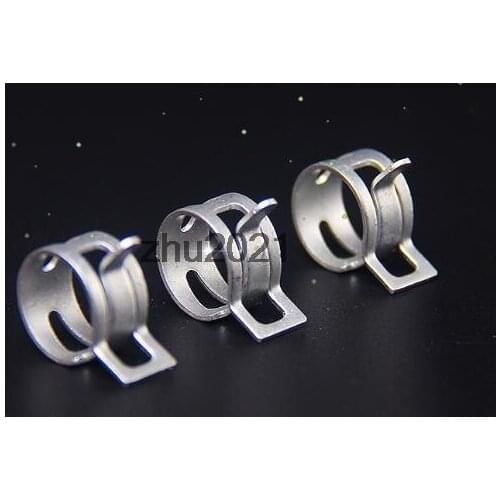 4/5/6/7/8mm Inner Dia Nickel Plated Spring Clip Water Pipe Fuel Line Hose Clamps 10pcs