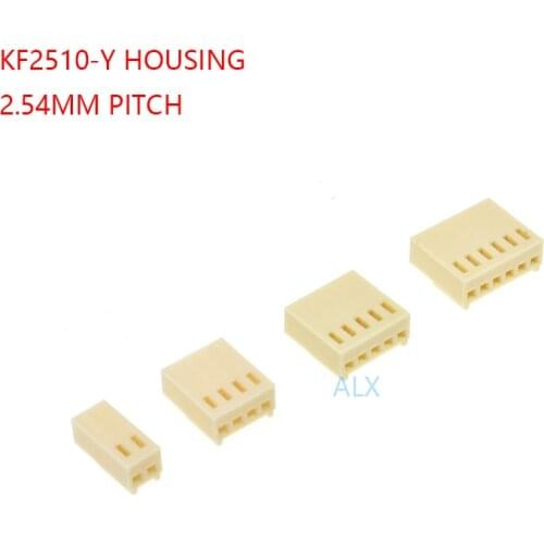 50pcs 2510-Y KF2510 connector 2.54MM PITCH FEMALE HOUSING Plastic Shell Plug 2P/3P/4P/5P/6P/7P/8P/9P/10P/11P/12P FOR PCB BOARD
