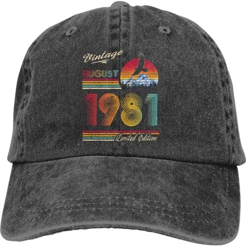 August 1981 Birthday Baseball Cap Men 40 Years Old Born in 1981 Caps colors Women Summer Snapback Caps