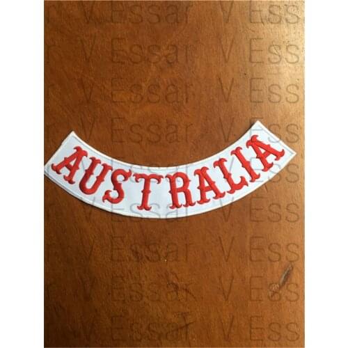 AUSTRALIA Custom Bottom Rocker Embroidery Patches for Jacket 30X7CM