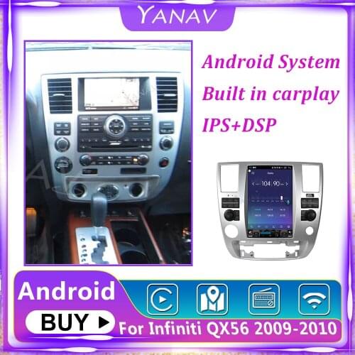 Tesla Android Car Radio For Infiniti QX56 2009-2010 Player GPS Navigation HD Touch Screen System Multimedia Built In carplay