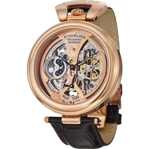 217A.334553 stührling 49mm Automatic Mens Wristwatch