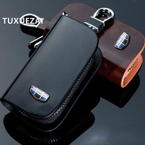 Car Key Bag Case Cover Wallet For Geely Atlas Boyue Emgrand EC7 EC8 X7 GE GT EV8 EX7 CK GS GL EC715 EC718 Geely logo key