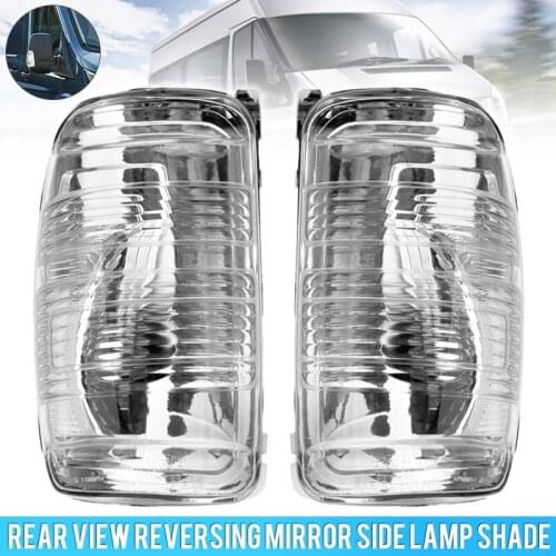 For Ford Transit MK8 2014 1 Pair Auto Rearview Mirror Turn Signal Shell Case Side Mirror Indicator Lamp Plastic Lens