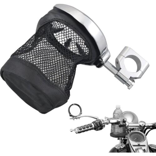 Motorcycle 33mm Handlebar Cup Holder Bracket Beverage Support Bicycle Water Bottle Holder Cycling Drink Water Cup Rack Chrome