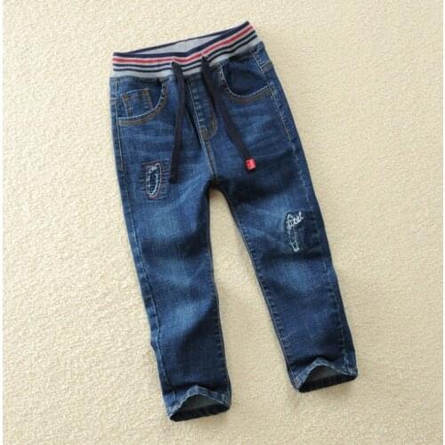 Childrens clothing boy jeans trousers stretch European and American childrens pants spring and autumn new