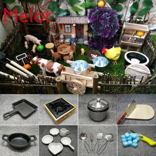 Farmyard mini kitchen set cooking real cooking Japanese food play childrens small kitchenware cooking tools parent child toys