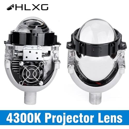 Hlxg H4 H7 9005 9006 Headlight Projector Lenses 3.0 inch Auto Bi LED Projector lens Headlight 60W 4300k 30000LM HID Led Bulbs
