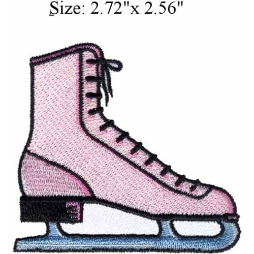 ICE SKATE 2.72"wide embroidery patch for SKATING PRINCESS/Go Figure/Jump