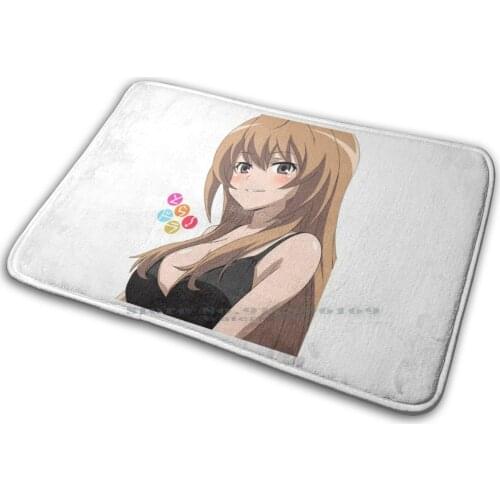 Toradora Mat Rug Carpet Anti-Slip Bedroom Entrance Door Mat Toradora Anime Taiga Manga Aisaka Kawaii Tiger Taiga Aisaka
