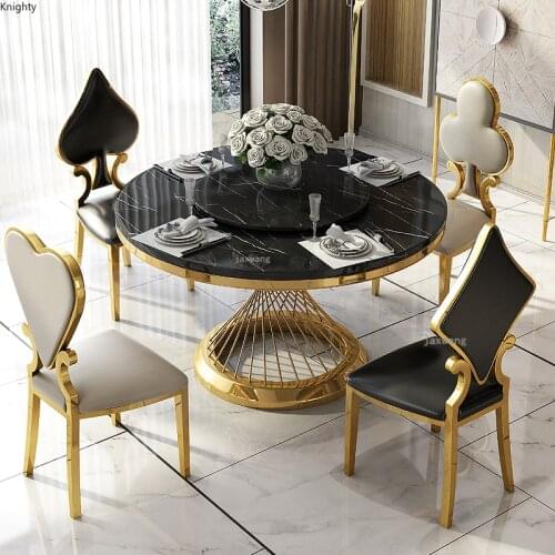 Stainless Steel Golden Dining Chairs Custom Fabric Leather Negotiation Chair Living Room Furniture Leisure Back Dining Chair L