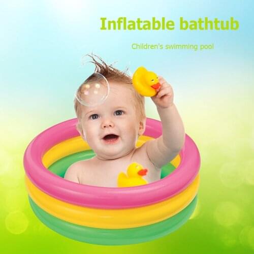 Hot sale Practical Children 3 Color Swim Circle Multi-functional Classic Bath Inflatable Ring Toy Swimming Pool Accessories#37