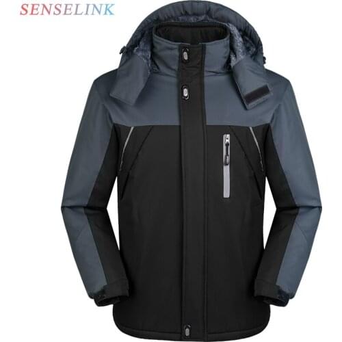 Men 2021Winter New Parkas Windproof Waterproof Outdoor Tactics Jacke Plus Velvet Thick Hooded Anorak Jackets Winter Jackets Men