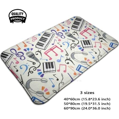 Good - Music Notes 3D Soft Non-Slip Mat Rug Carpet Foot Pad Music Musical Note Notes Symbol Music Note Music Notes Treble Bass