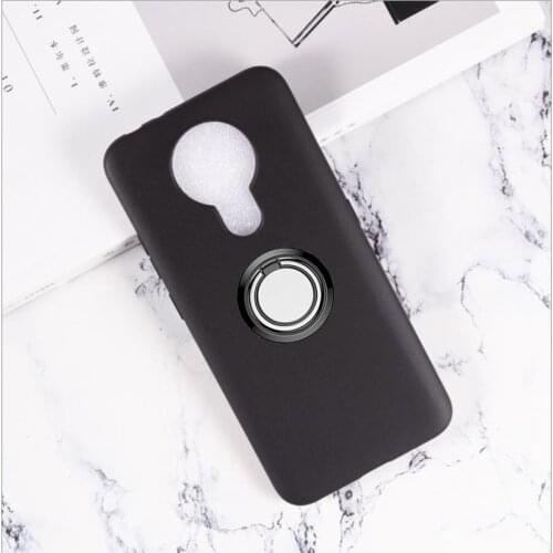For Nokia 3.4 6.39" TA-1288, TA-1285, TA-1283 Back Ring Holder Bracket TPU Soft Silicone Phone protect Case