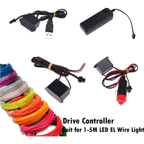 Neon light car Drive Controller Transformer for Car Led EL Wire/Tape Flexible Neon Decor Strip Lamp 3V/5V/12V