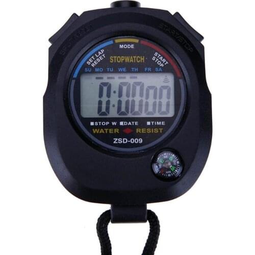 New Professional Handheld Waterproof Digital LCD Stopwatch Sports Counter Gym Timer