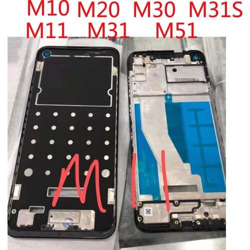 LCD Frame For Samsung Galaxy M10 M20 M30 M11 M31 M51 M31S Front lcd Frame Panel Back Plate Housing Cover Repair Parts