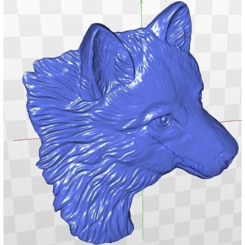 Relief 3d wolf_1 model for cnc in STL file