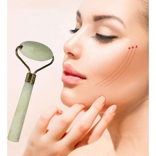 Single head / double face face lift, weight loss massage roller, natural crystal quartz jade face beauty body health tool