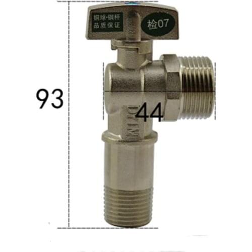 Cold Water Blue Point 1/2" BSP Turn 3/4" BSP Male Ball Angle Valve Elbow Hole Size 9.5mm Gas Oil Water