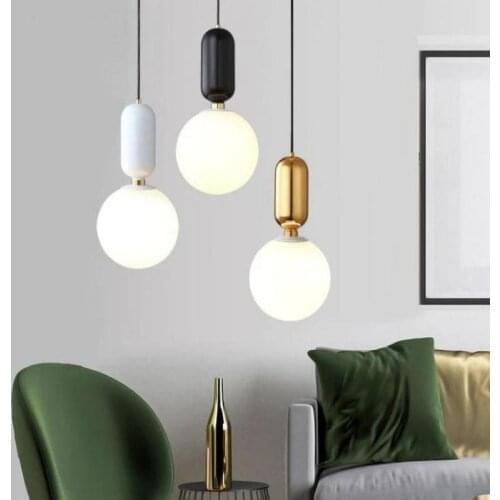 Nordic Pendant Lights Simple Modern Bedroom Restaurant Bar Pendant Lamp Individual Creativity Macarone Iron Small Dining Light