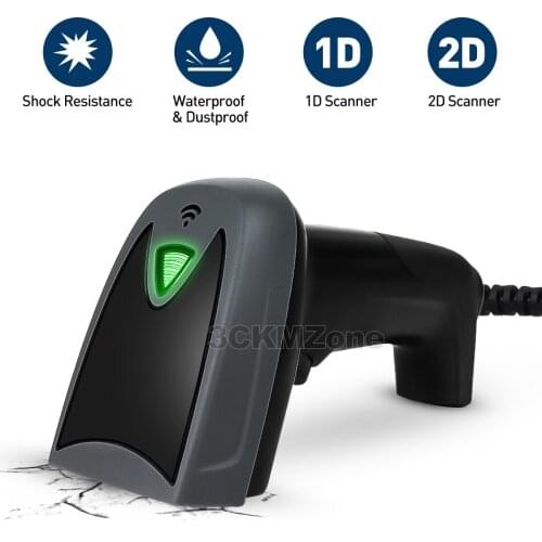 1D/2D Barcode Scanner Wired bar code Reader Handheld 1D/2D QR Bar Code Reader for Inventory POS Terminal