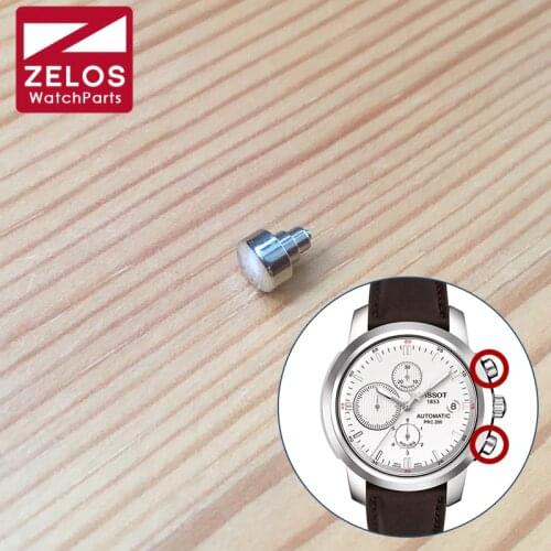 Steel pusher button for TS Tis sot T-Sport T014.427 automatic watch