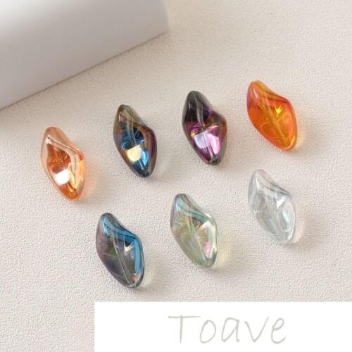 Irregular shaped glass beads personality niche design straight hole diy handmade beaded hand-made material accessories